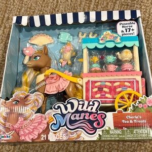 Wild Manes Cherie’s tea and treats Poseable Horse Playset - new in box